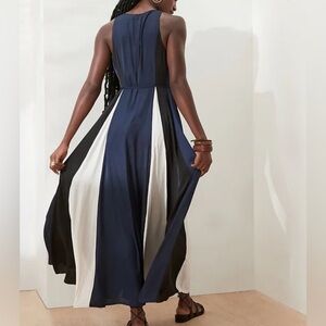BANANA REPUBLIC COLOR BLOCK PANEL MAXI DRESS SIZE 0